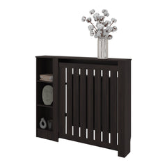 Radiator Cover Cabinet, 3 Shelves, Black Wengue