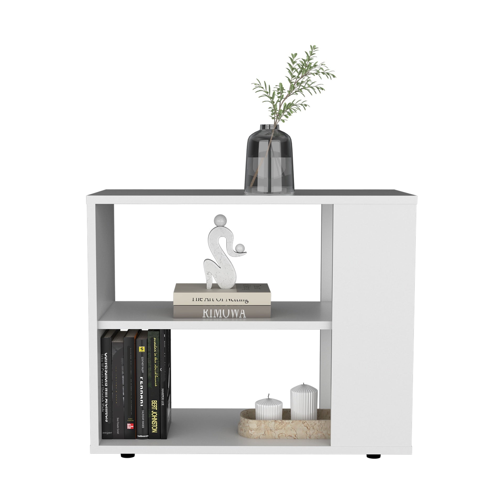 Sideboard Table, 4 Legs, 2 Shelves
