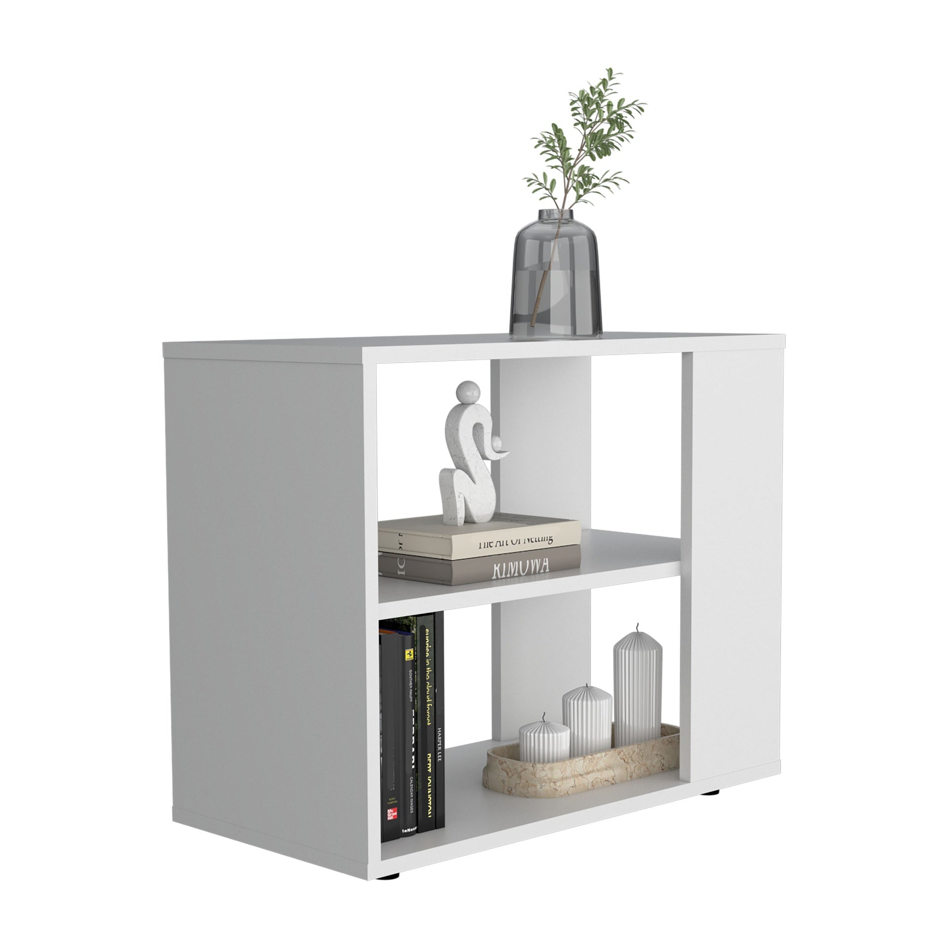 Sideboard Table, 4 Legs, 2 Shelves