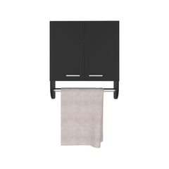Medicine Cabinet 20.30" H, with 2 Shelves and 2 Doors, Black