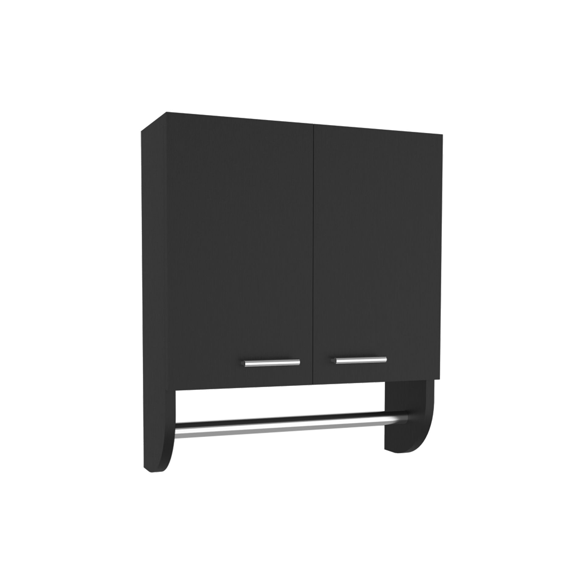 Medicine Cabinet 20.30" H, with 2 Shelves and 2 Doors, Black
