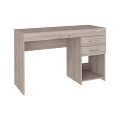 Computer Desk, Two Drawers, One Lower Shelf, Light Gray