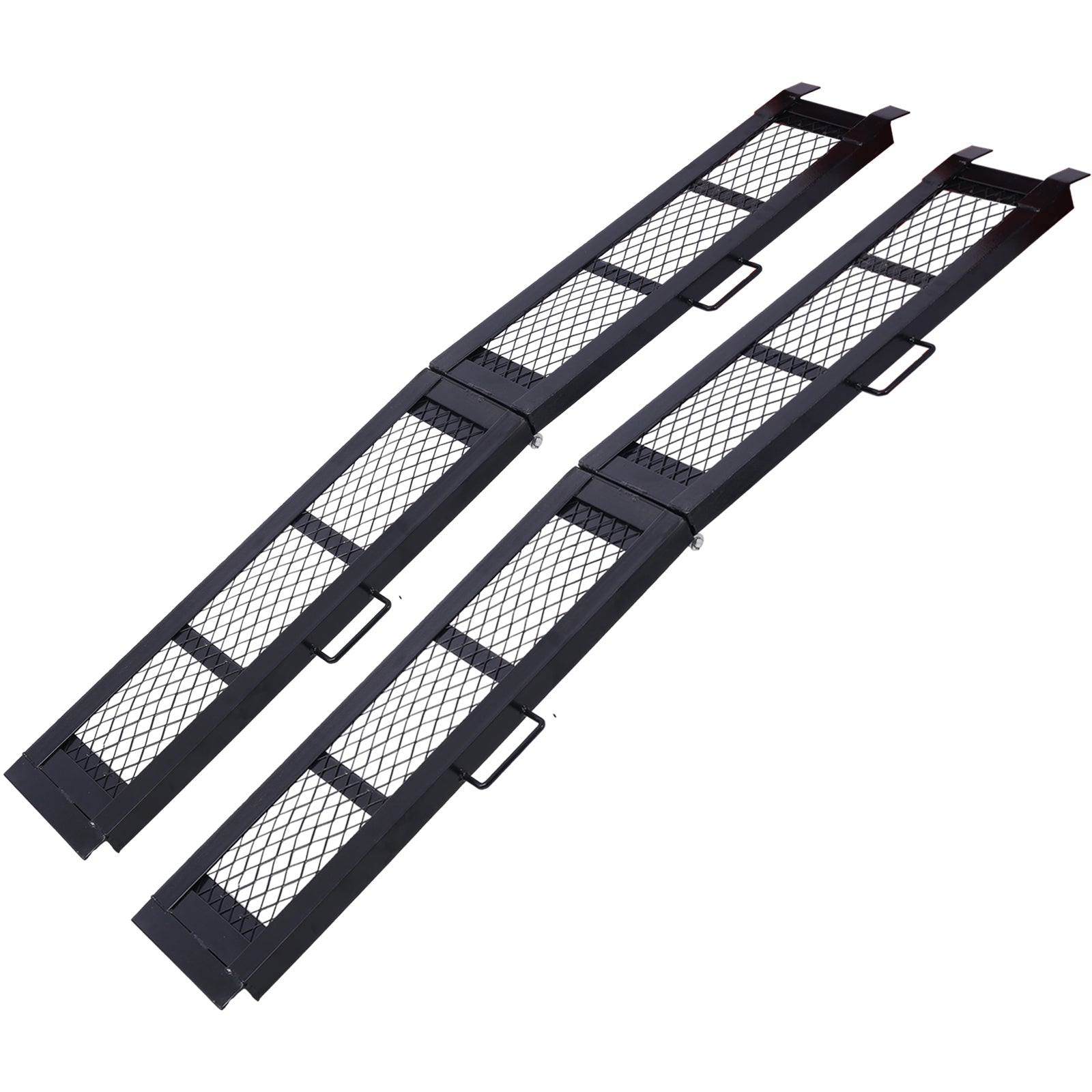 80" Steel Loading Ramp, 800LBS Capacity, Portable Motorcycle Ramp, Folding ATV Ramp for Pick up Truck, Black, Pack of PAIR