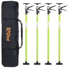 4 Pack Adjustable Support Pole,Steel 3rd Hand Support System,Support Rod for Jacks Cargo Bars Drywalls,Cabinet Jacks for Installing Cabinets,Extends from 45 to 114 Inch ,with carry bag