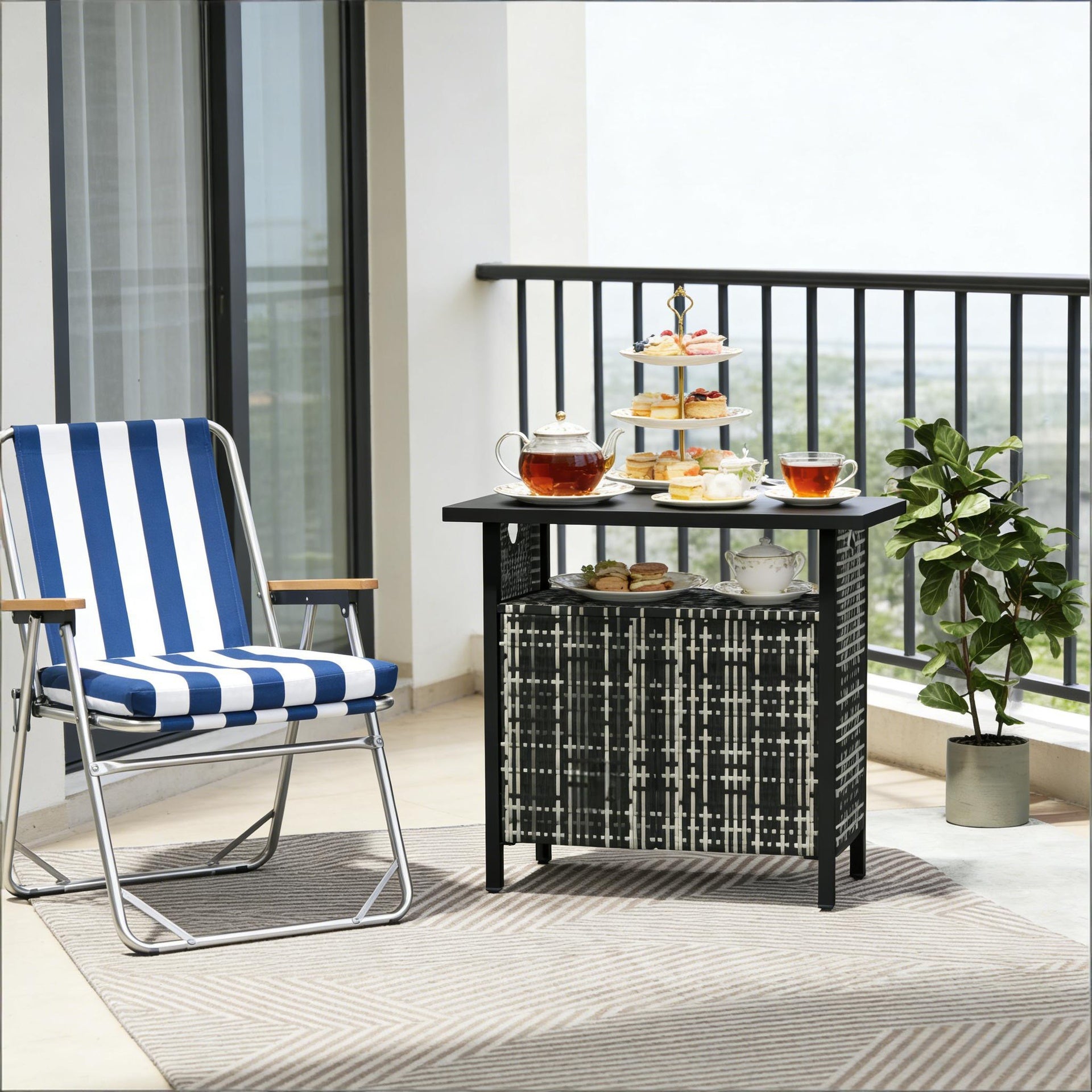 Outdoor Coffee Table,Outdoor Towel Storage Cabinet Organizer,Outdoor Bar Table