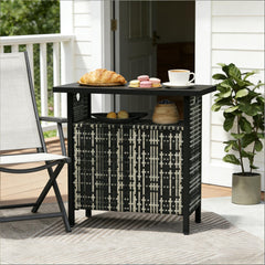 Outdoor Coffee Table,Outdoor Towel Storage Cabinet Organizer,Outdoor Bar Table