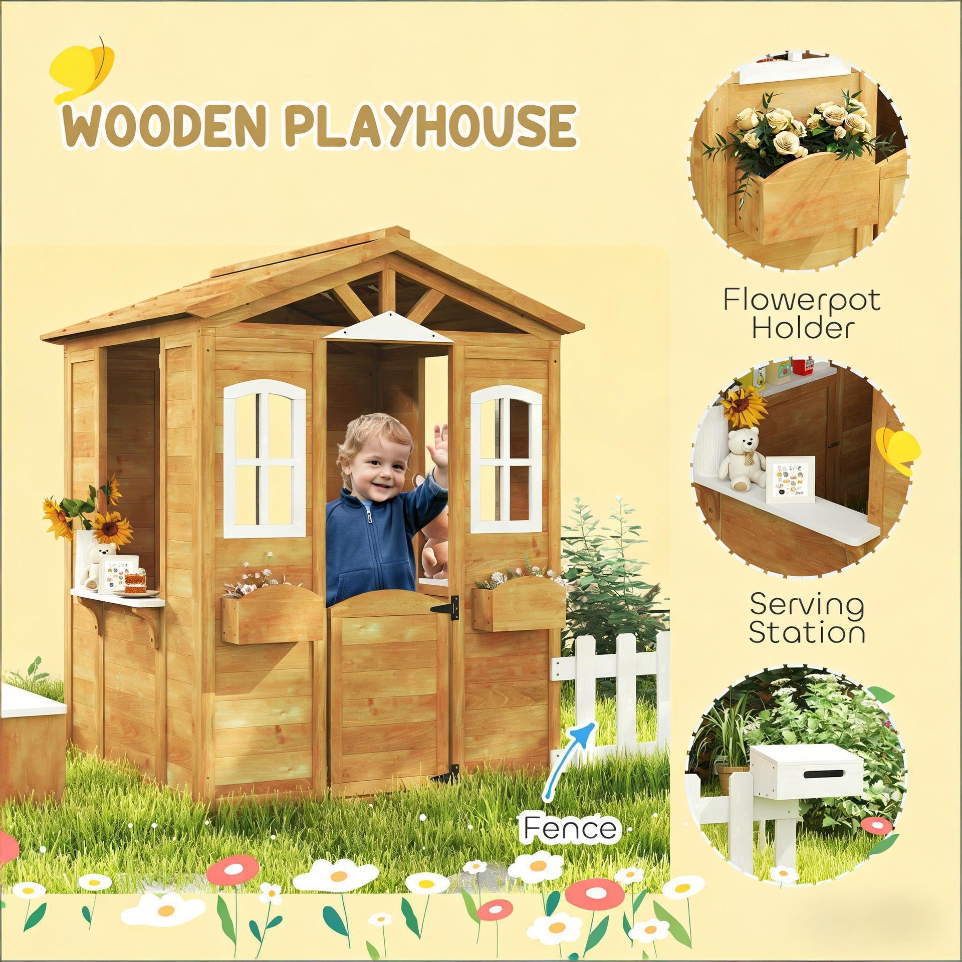 Wooden Playhouse,Outdoor Playhouse