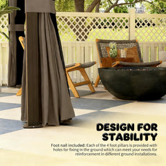 Gazebo Canopy,Outdoor Hardtop Gazebo