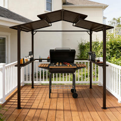 Outdoor Pergola Canopy,Pool BBQ Cooking Pergola Canopy,Hardtop Grill Gazebo