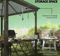 Outdoor Pergola Canopy,Pool BBQ Cooking Pergola Canopy
