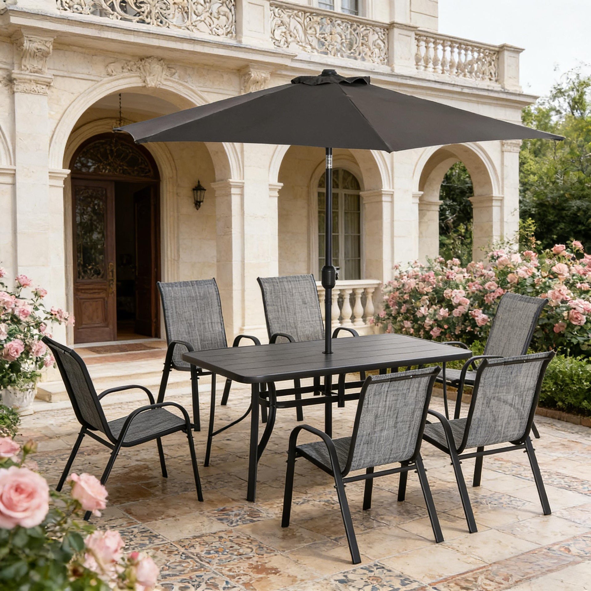 Outdoor Dining Table and Chairs Set,8 Pieces Patio Furniture Set