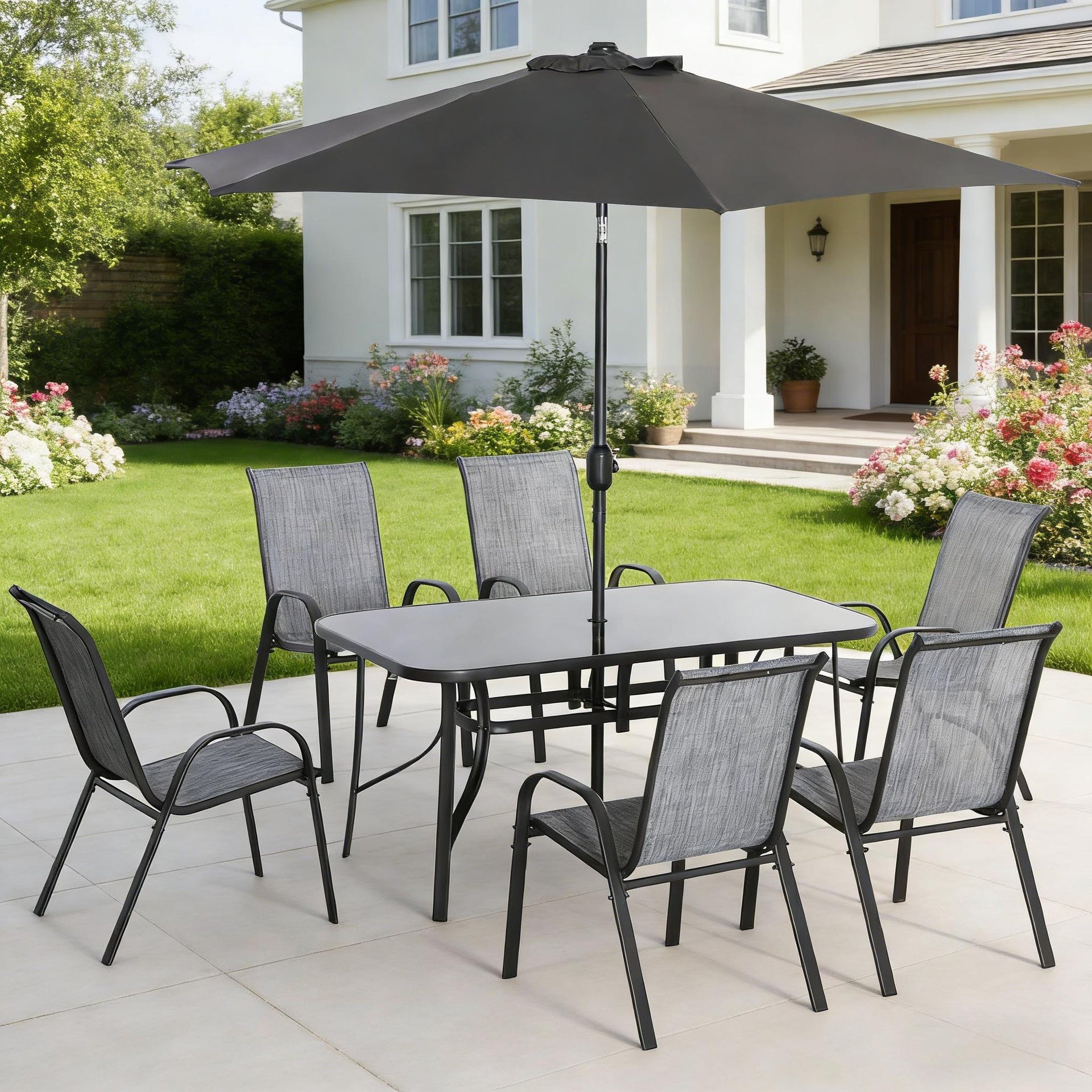 Outdoor Dining Table and Chairs Set,8 Pieces Patio Furniture Set