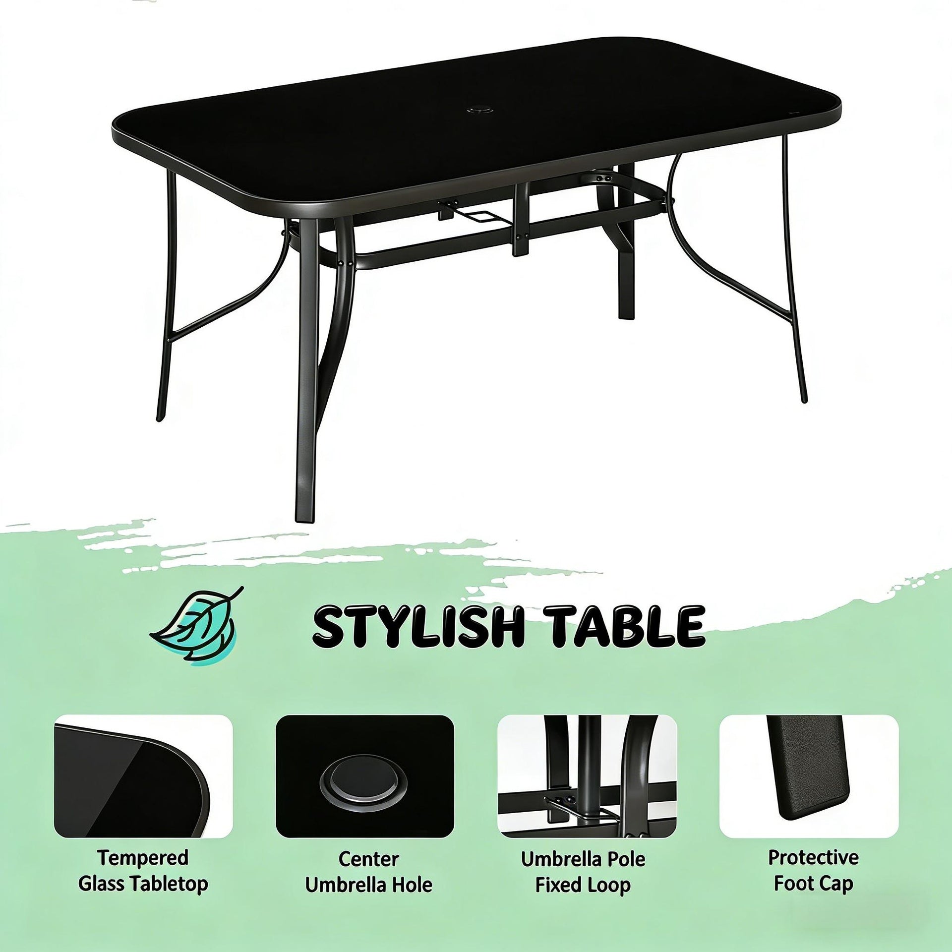 Outdoor Dining Table and Chairs Set,8 Pieces Patio Furniture Set