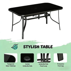 Outdoor Dining Table and Chairs Set,8 Pieces Patio Furniture Set