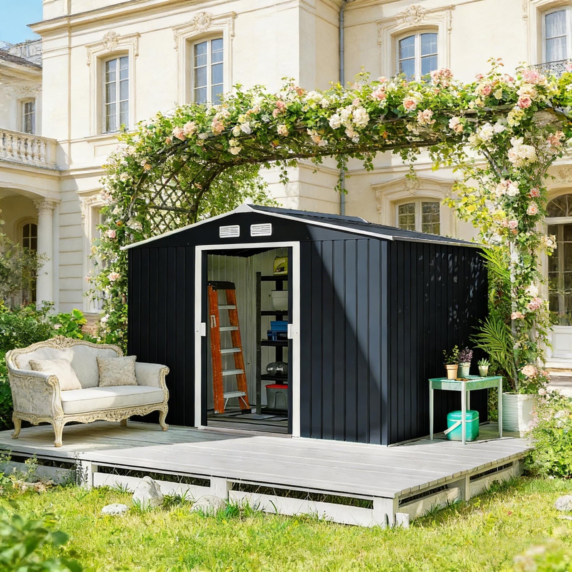 Spacious Outdoor Storage Shed,Tool Metal Shed
