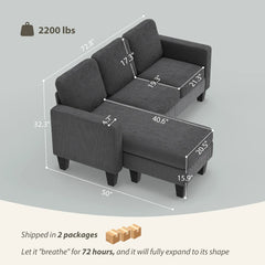Conversation Sectional Sofa,Nordic Style Sofa,L Shaped Couch