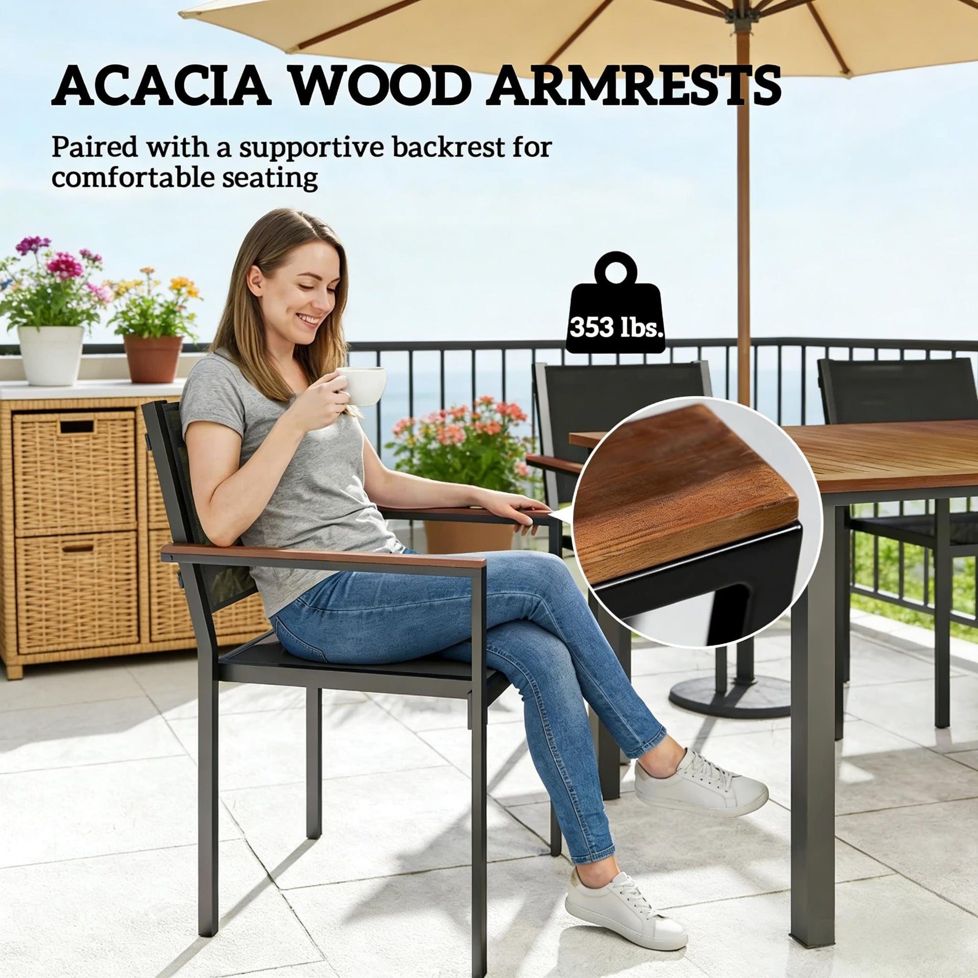 Conversation Table and Chairs Set,Outdoor Dining Set,Garden Table and Chairs Set