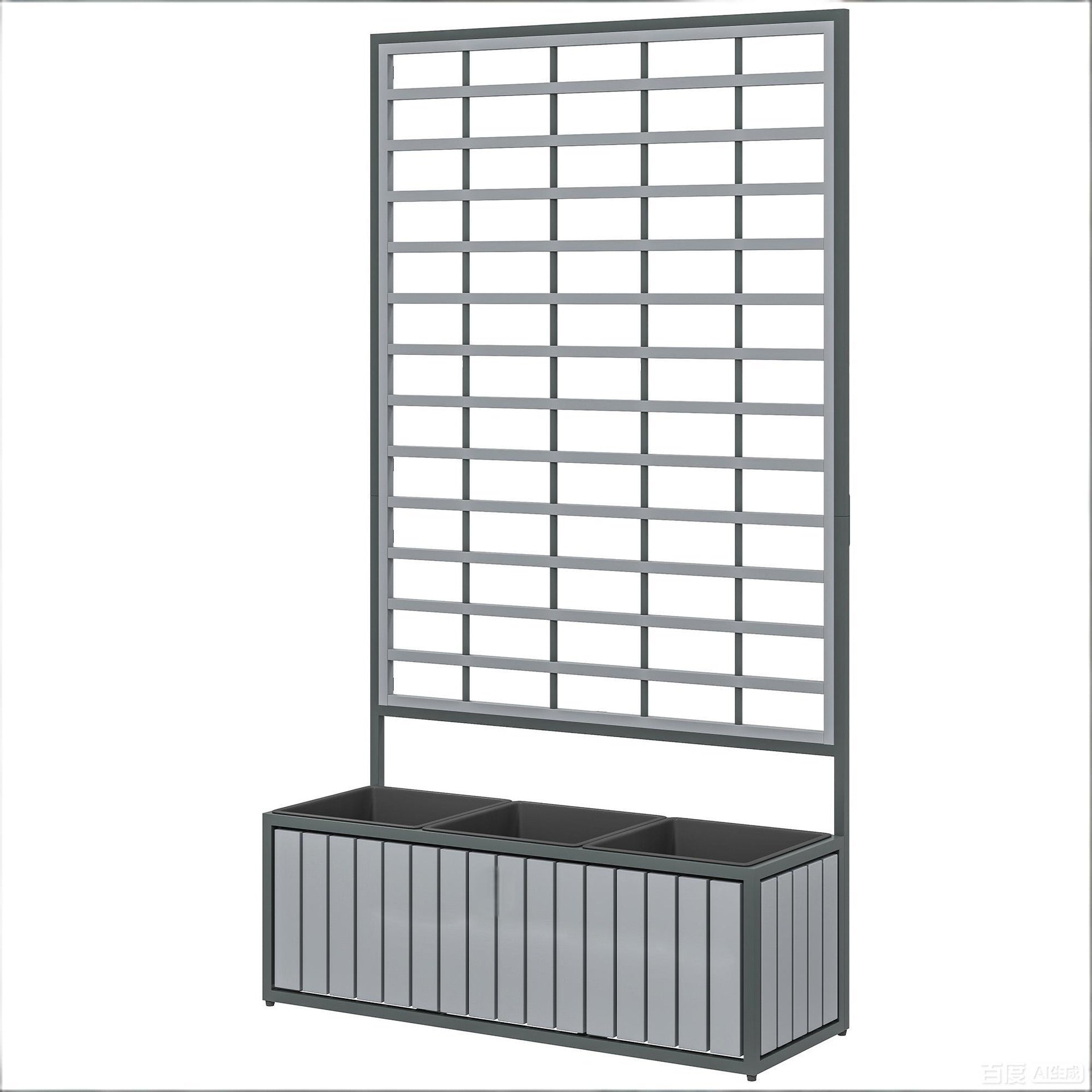 Wooden Raised Garden Bed with Trellis