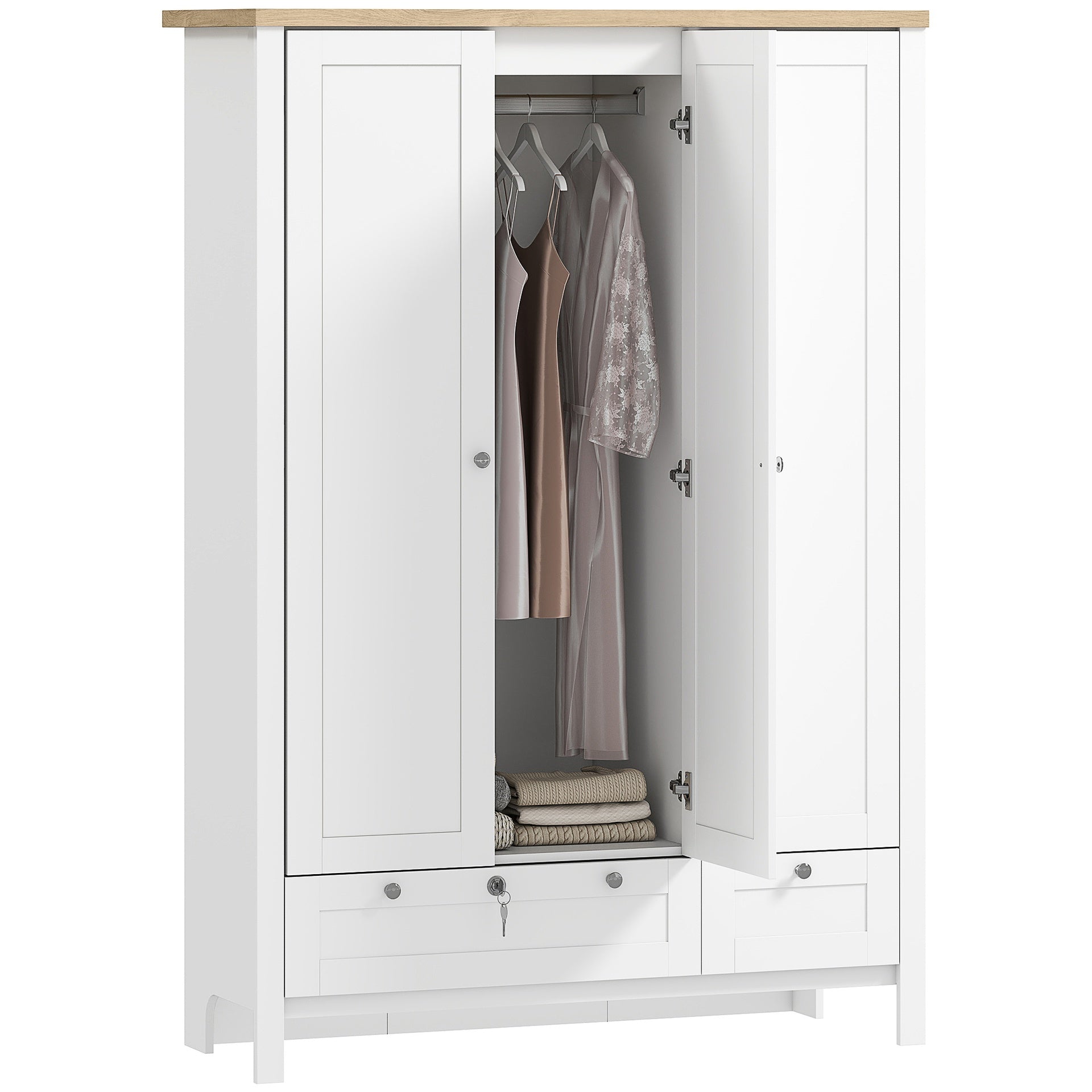 3 Doors Wardrobe Closet