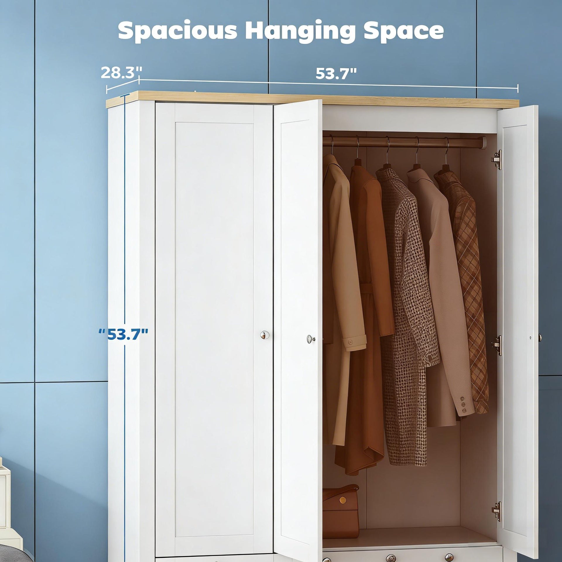3 Doors Wardrobe Closet
