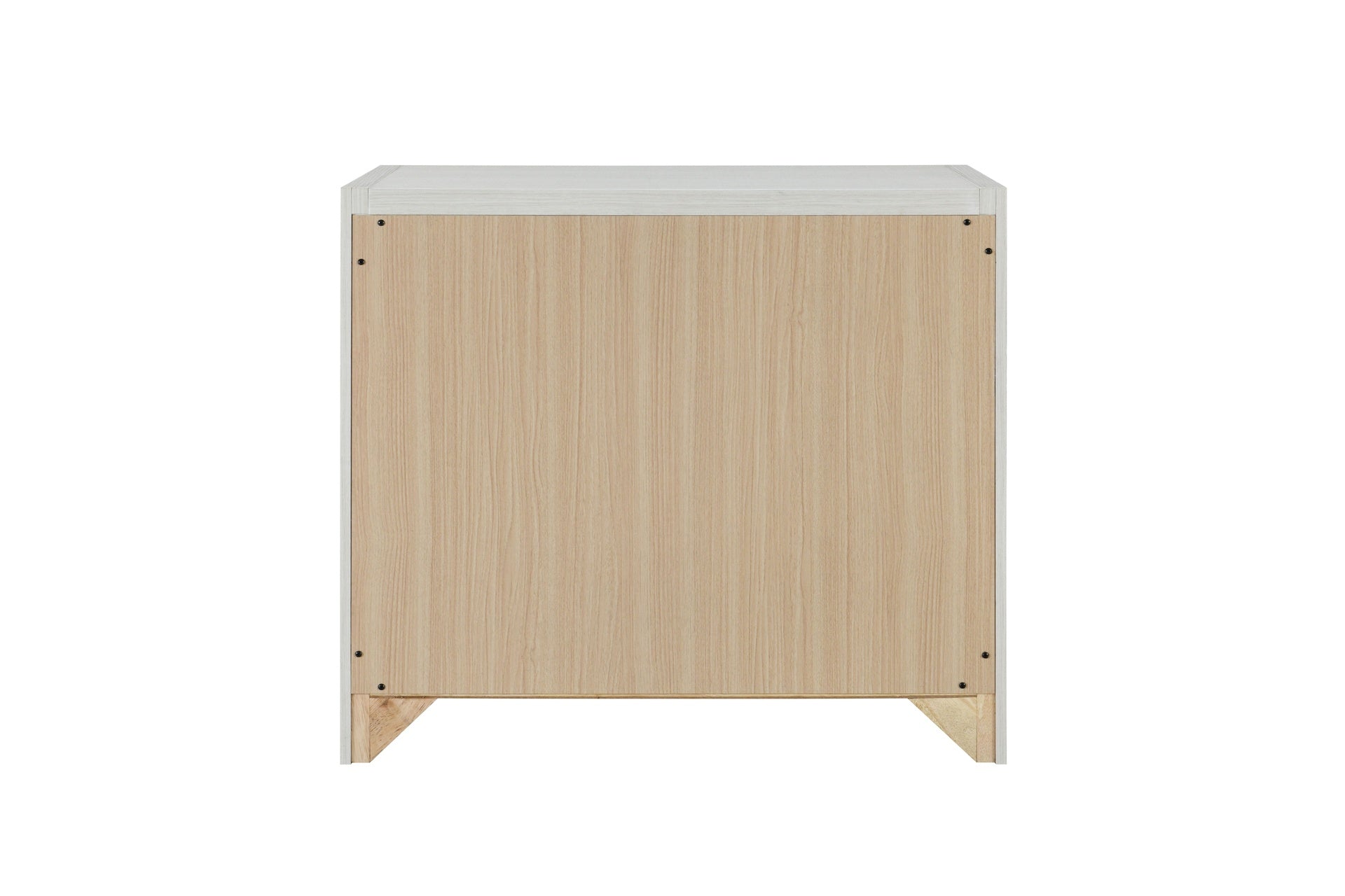 Jehoram Beige Nightstand, No Assembly Required