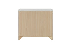 Jehoram Beige Nightstand, No Assembly Required
