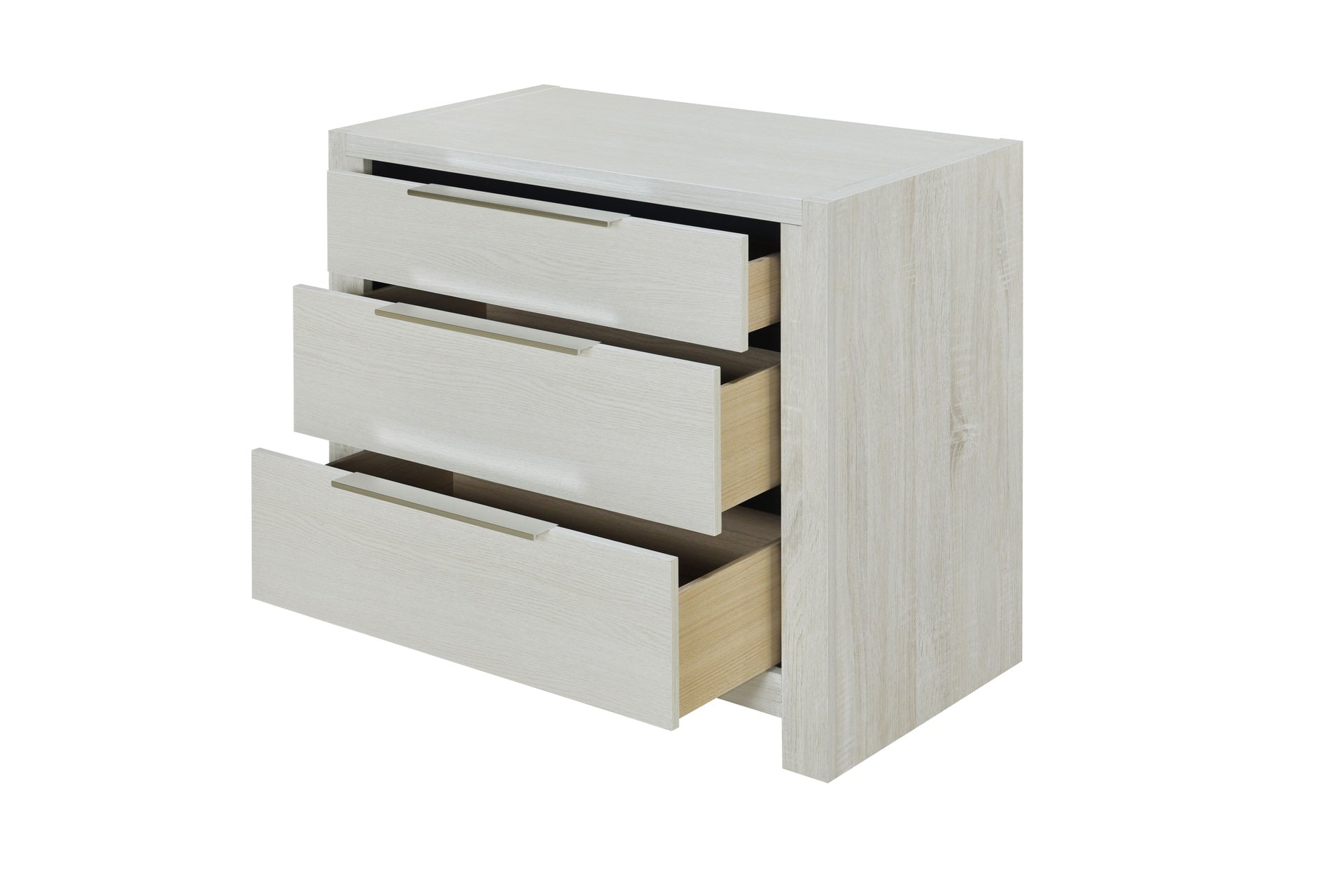 Jehoram Beige Nightstand, No Assembly Required