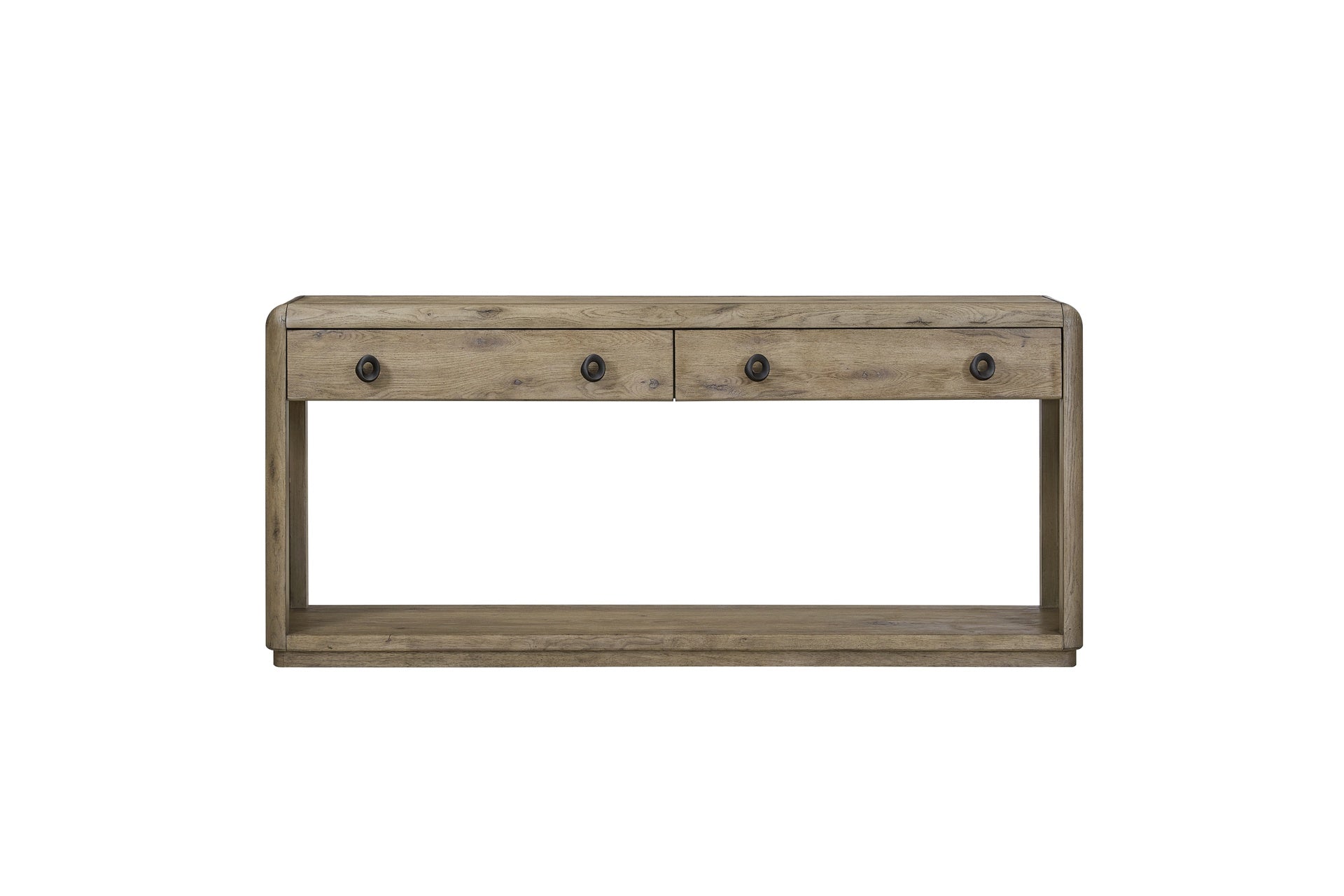 English Knotty Oak Console Table