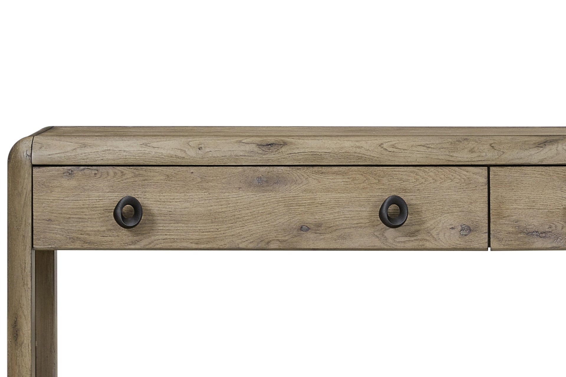 English Knotty Oak Console Table
