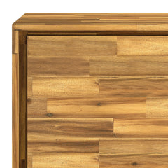 Lowry 39 inch Wide Solid Acacia Wood Medium Storage Cabinet in Distressed Golden Wheat