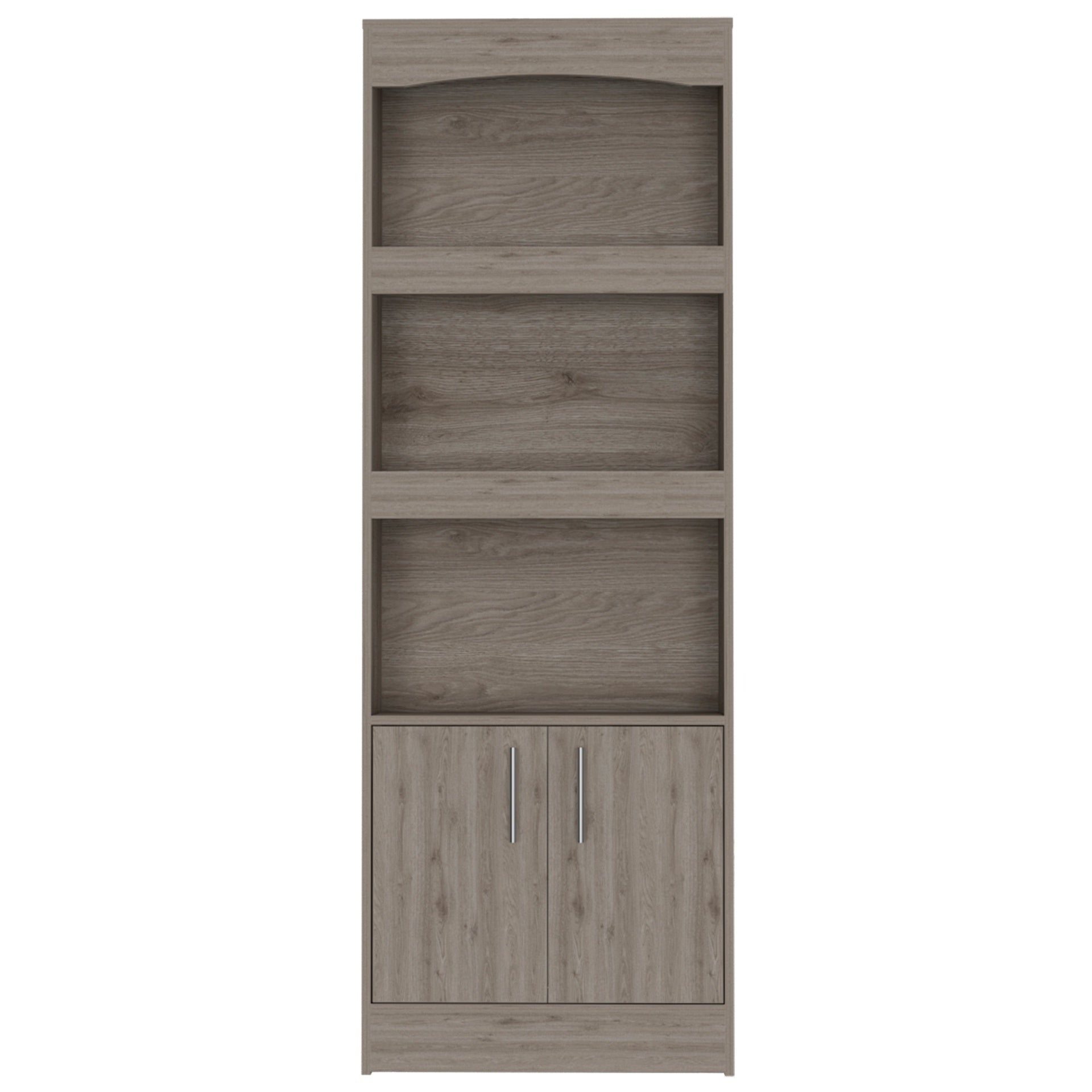 Durango Bookcase, Three Shelves, Double Door Cabinet