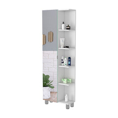 Los Angeles Linen  Cabinet, Mirror, Five Shelves