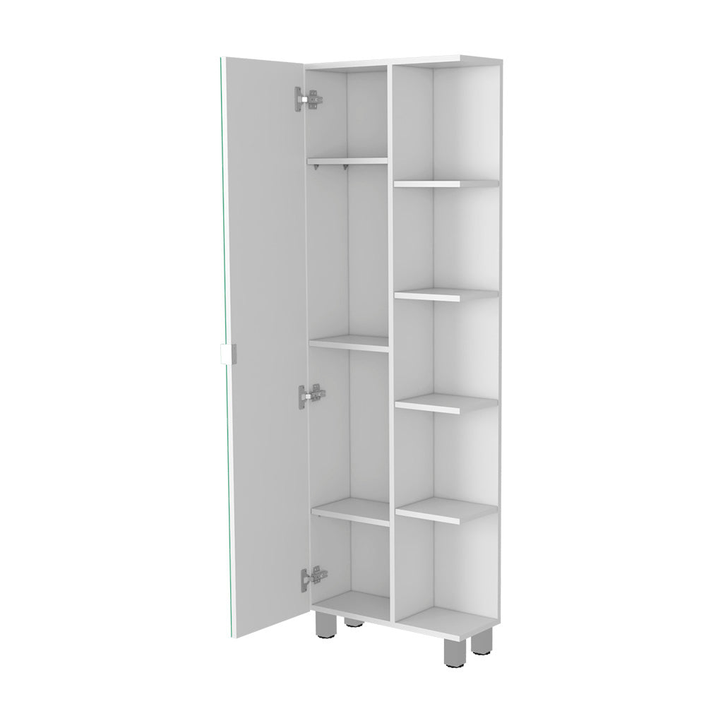 Los Angeles Linen  Cabinet, Mirror, Five Shelves