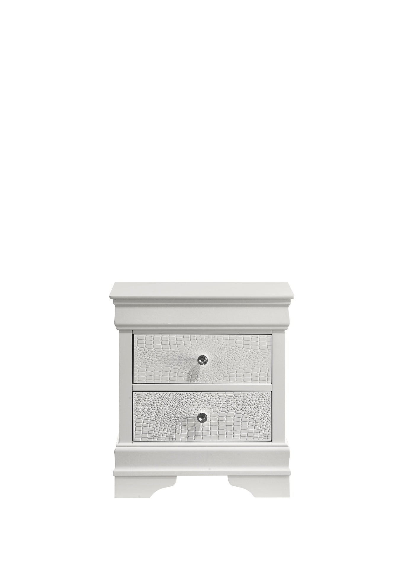 Blaze Modern Style 2-Drawer Night stand Made with Wood in White  same as B009P286632 (CA inventory)