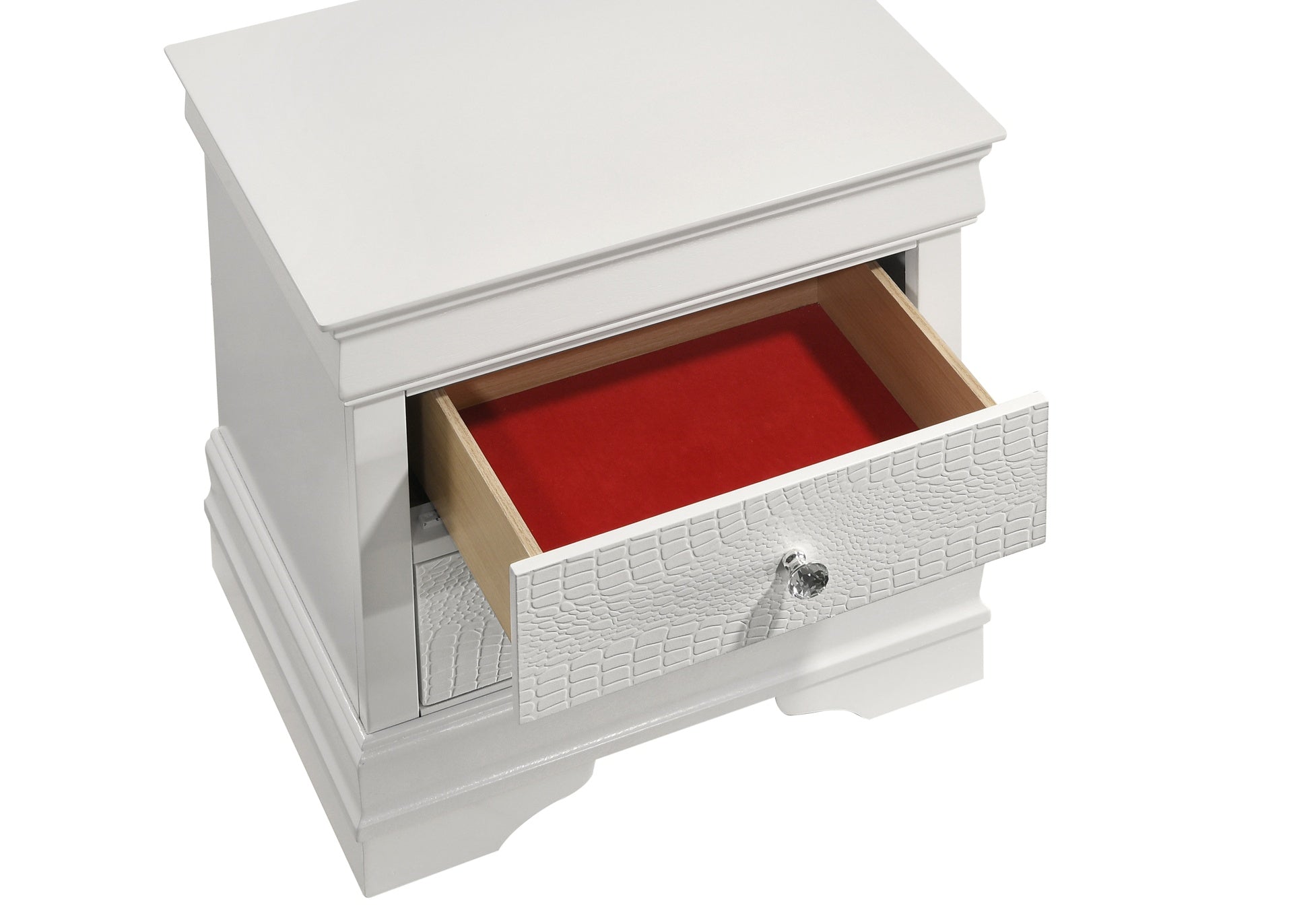 Blaze Modern Style 2-Drawer Night stand Made with Wood in White  same as B009P286632 (CA inventory)