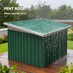 Garden Storage Shed Metal Outdoor Storage Shed, Tool House with Double Lockable Doors