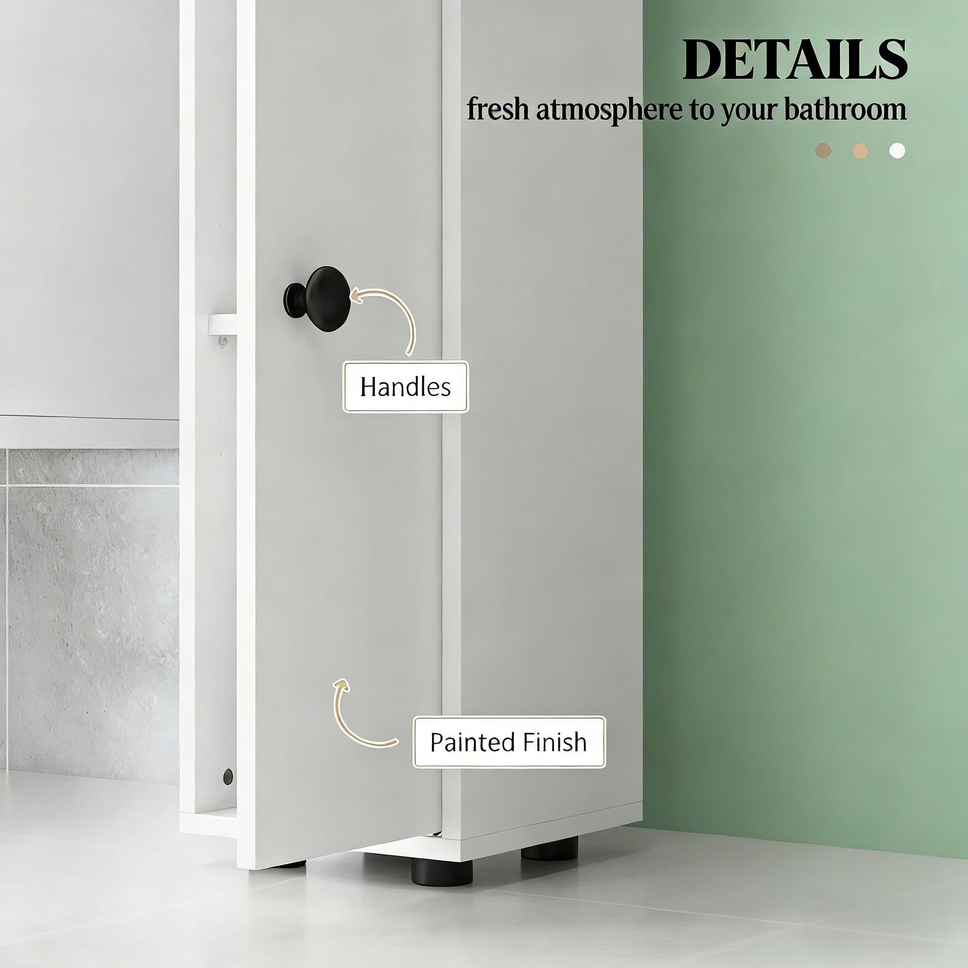 Slim Corner Cabinet,Small Bathroom Storage Cabinet,Toilet Paper Cabinet