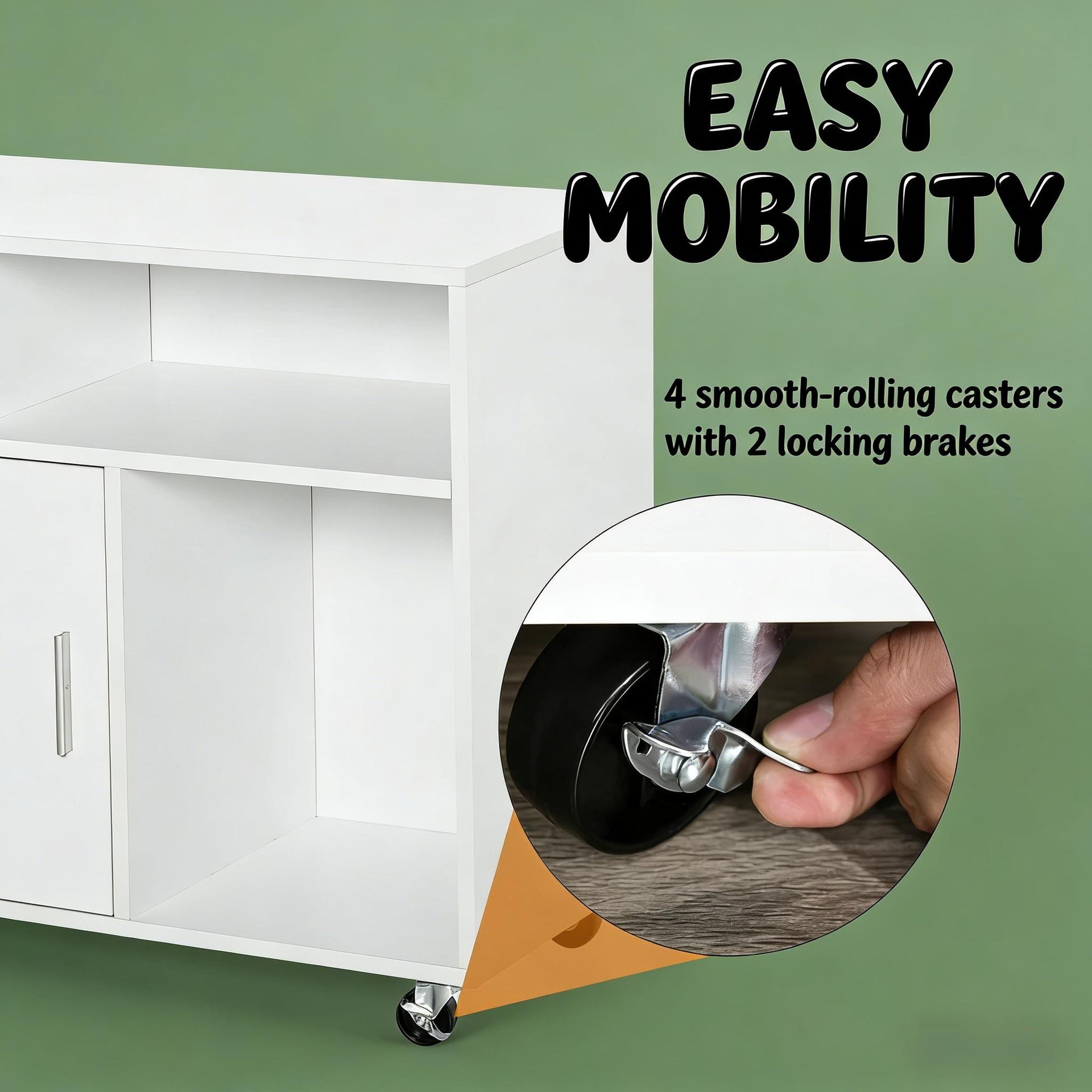 Mobile Storage Cabinet,Printer Stand Unit,Office Storage Cabinet