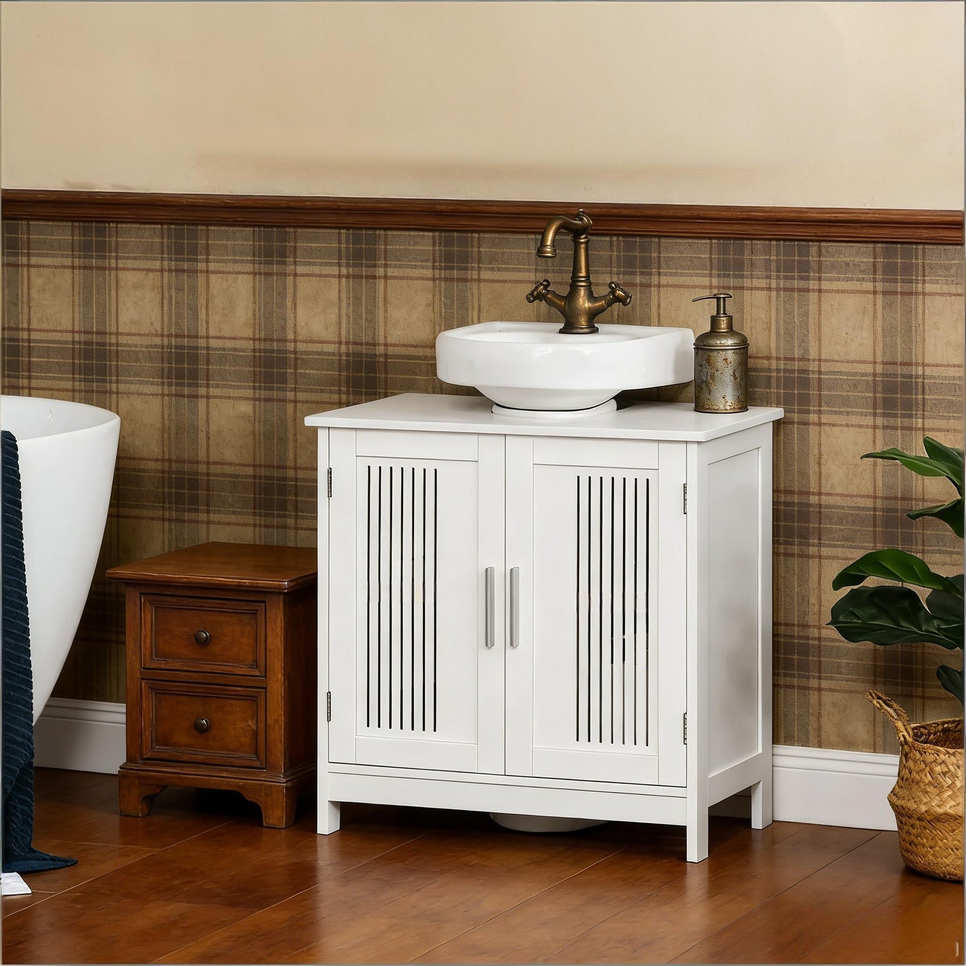 Home Bathroom Cabinet,Under Sink Pedestal Storage Cabinet