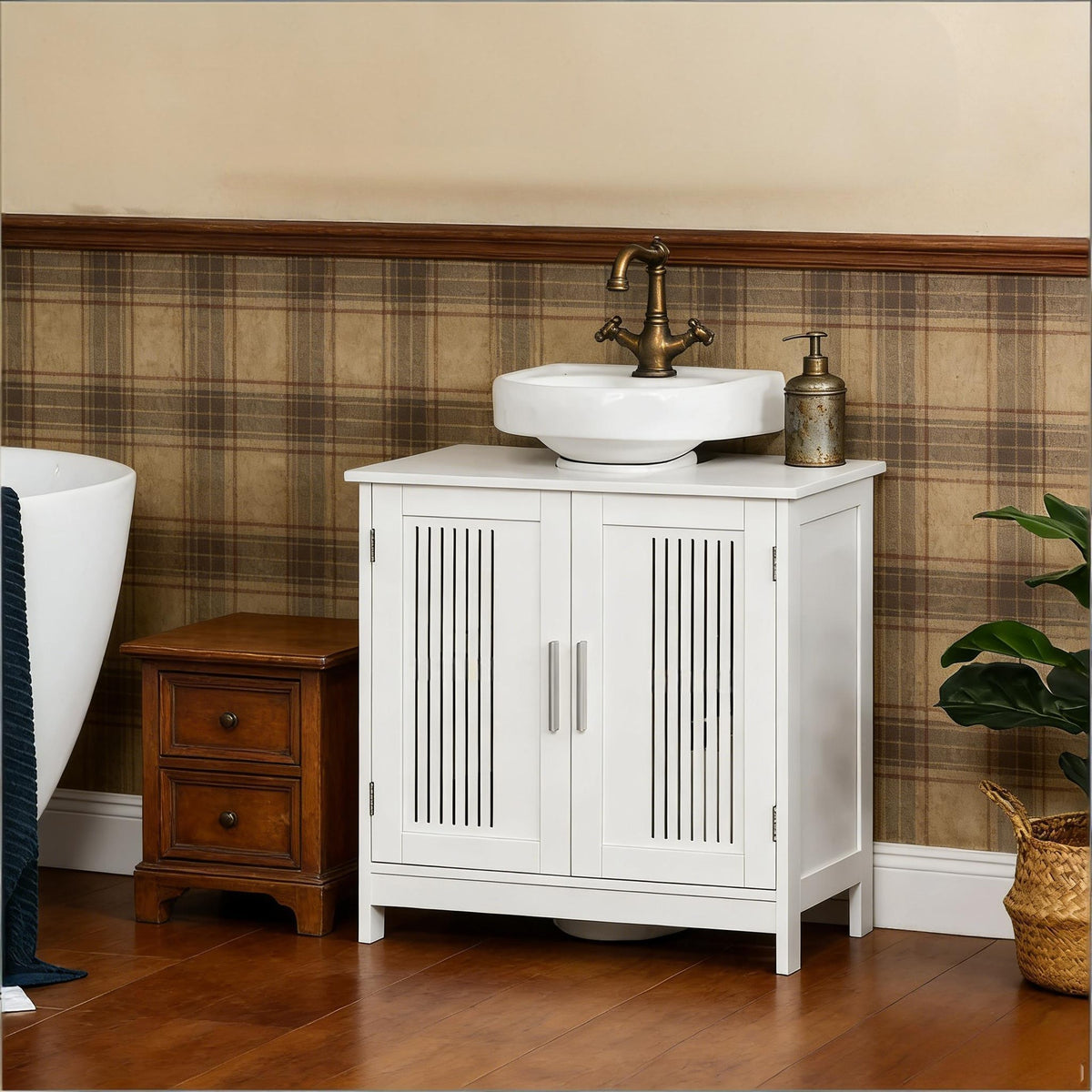 Home Bathroom Cabinet,Under Sink Pedestal Storage Cabinet