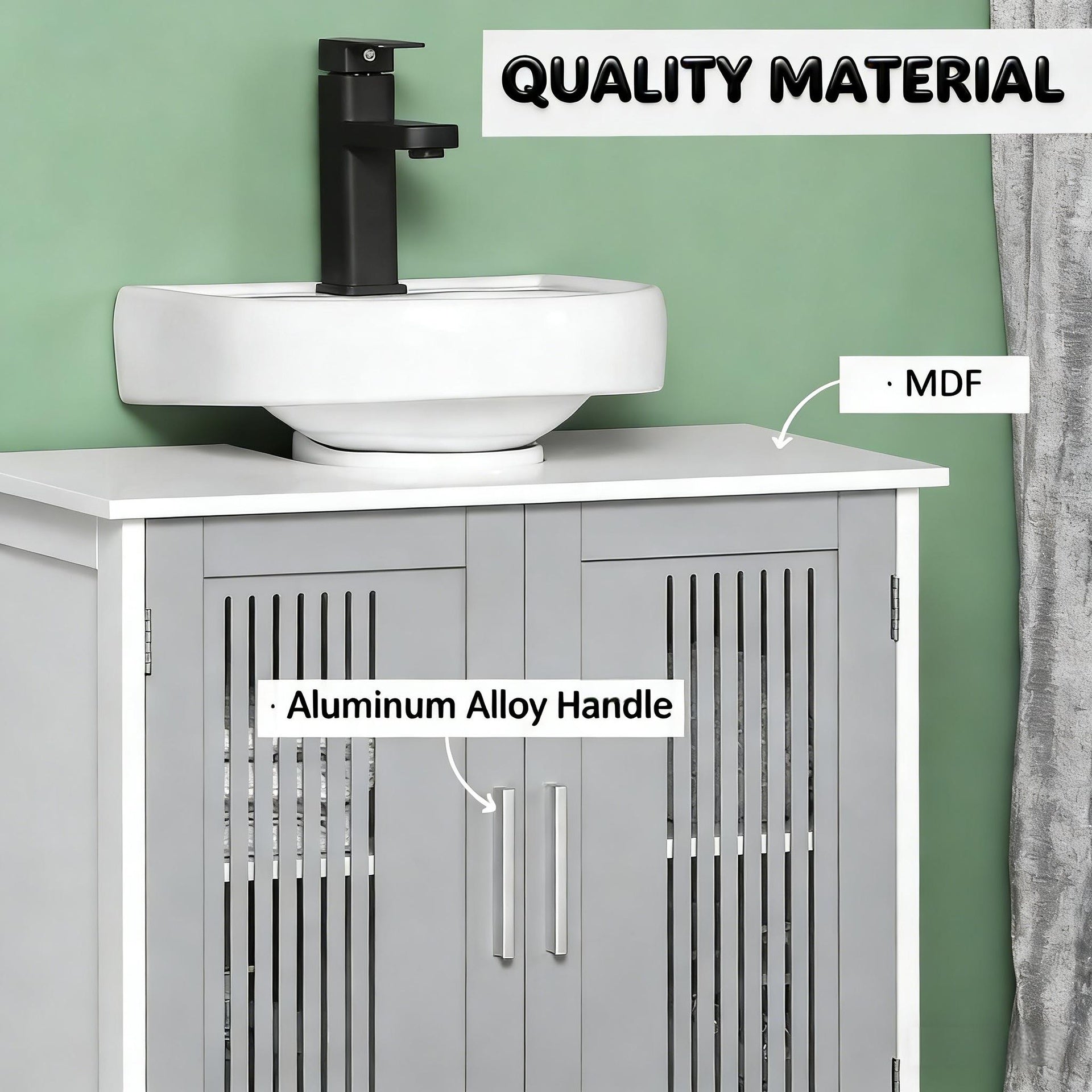 Sturdy Bathroom Cabinet,Under Sink Pedestal Storage Cabinet