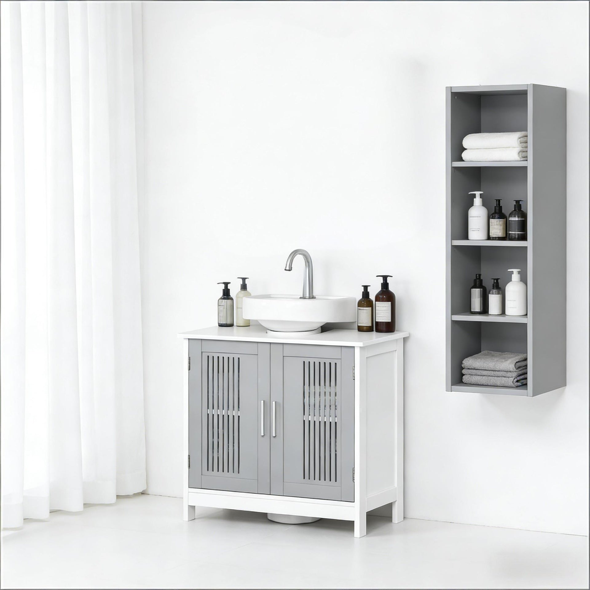 Sturdy Bathroom Cabinet,Under Sink Pedestal Storage Cabinet