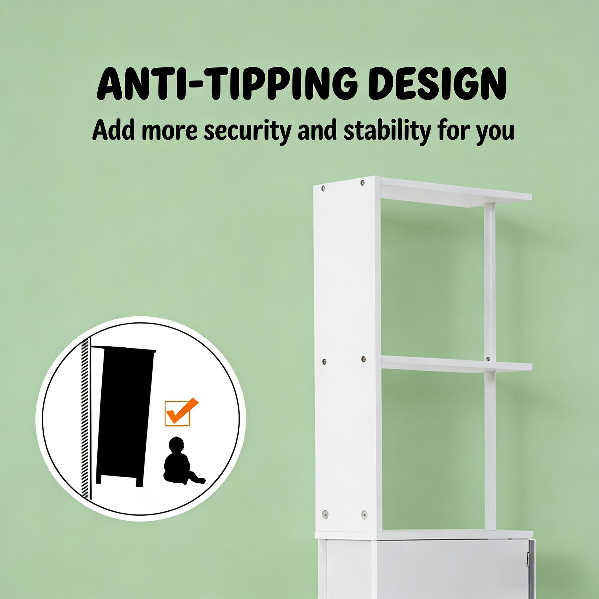 Narrow Storage Tower,Side Floor Organizer,Bathroom Storage Cabinet