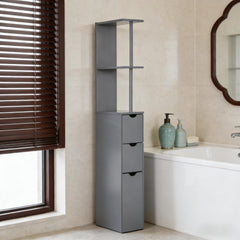 Storage Tower,Narrow Side Floor Organizer,Bathroom Storage Cabinet