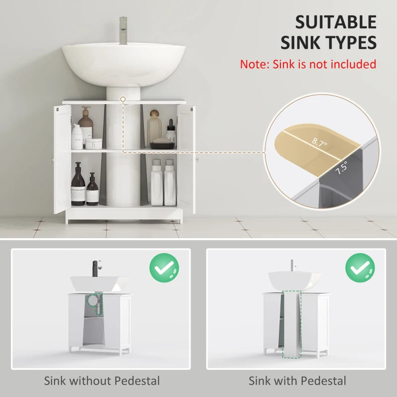 Stylish Pedestal Sink Storage Cabinet,Bathroom Under Sink Cabinet