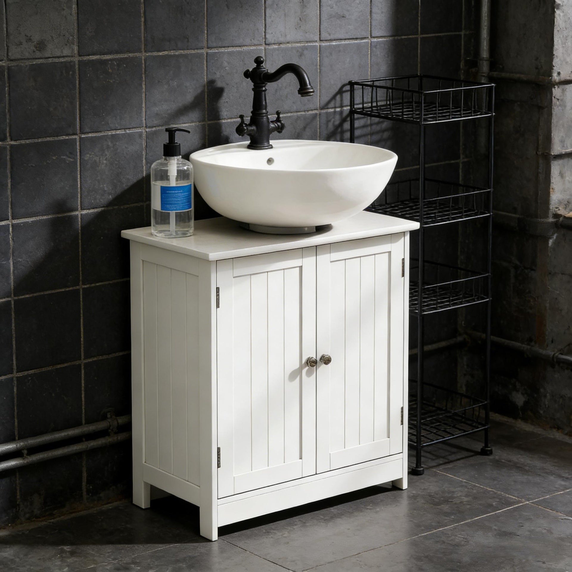 Stylish Pedestal Sink Storage Cabinet,Bathroom Under Sink Cabinet