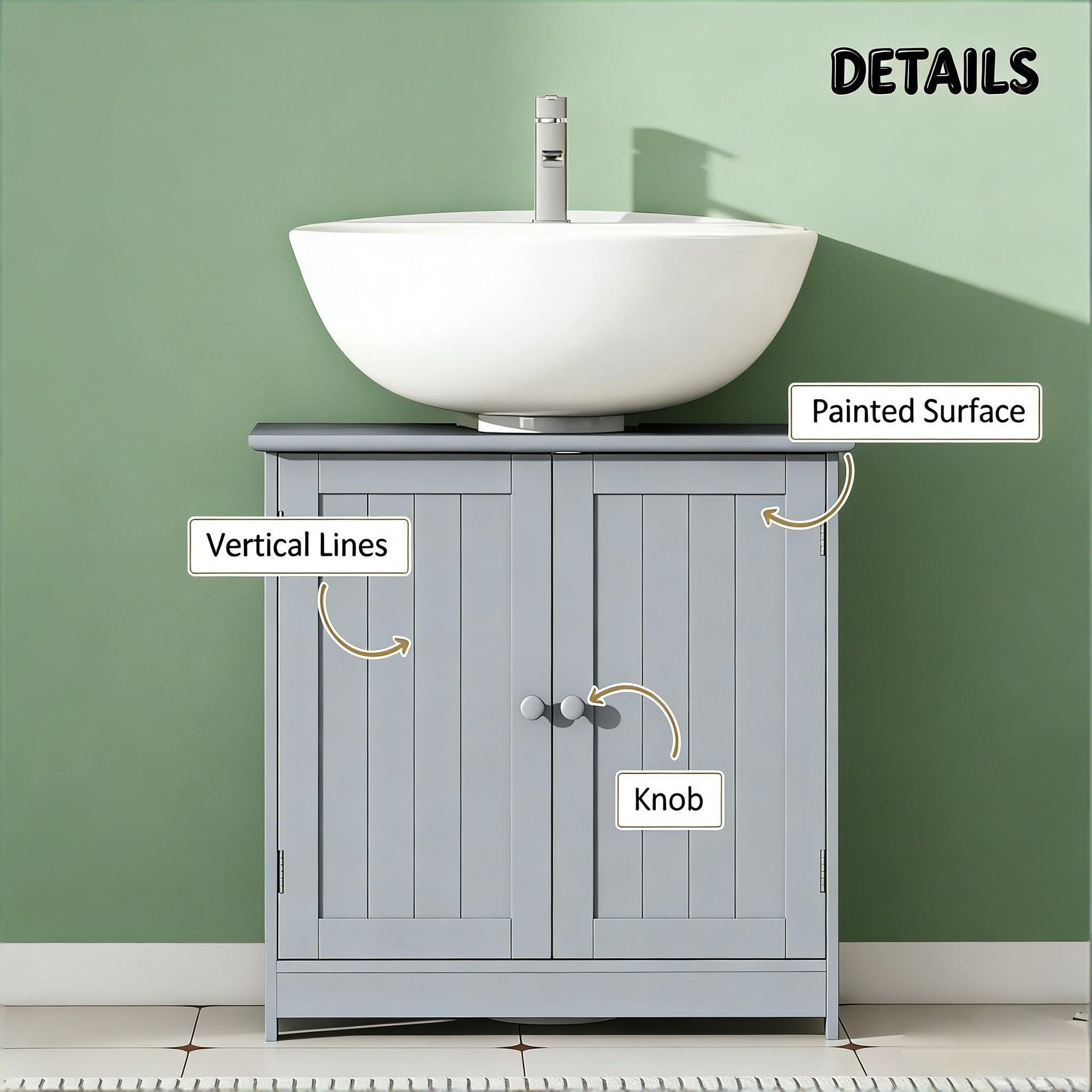 Modern Style Pedestal Sink Storage Cabinet,Bathroom Under Sink Cabinet