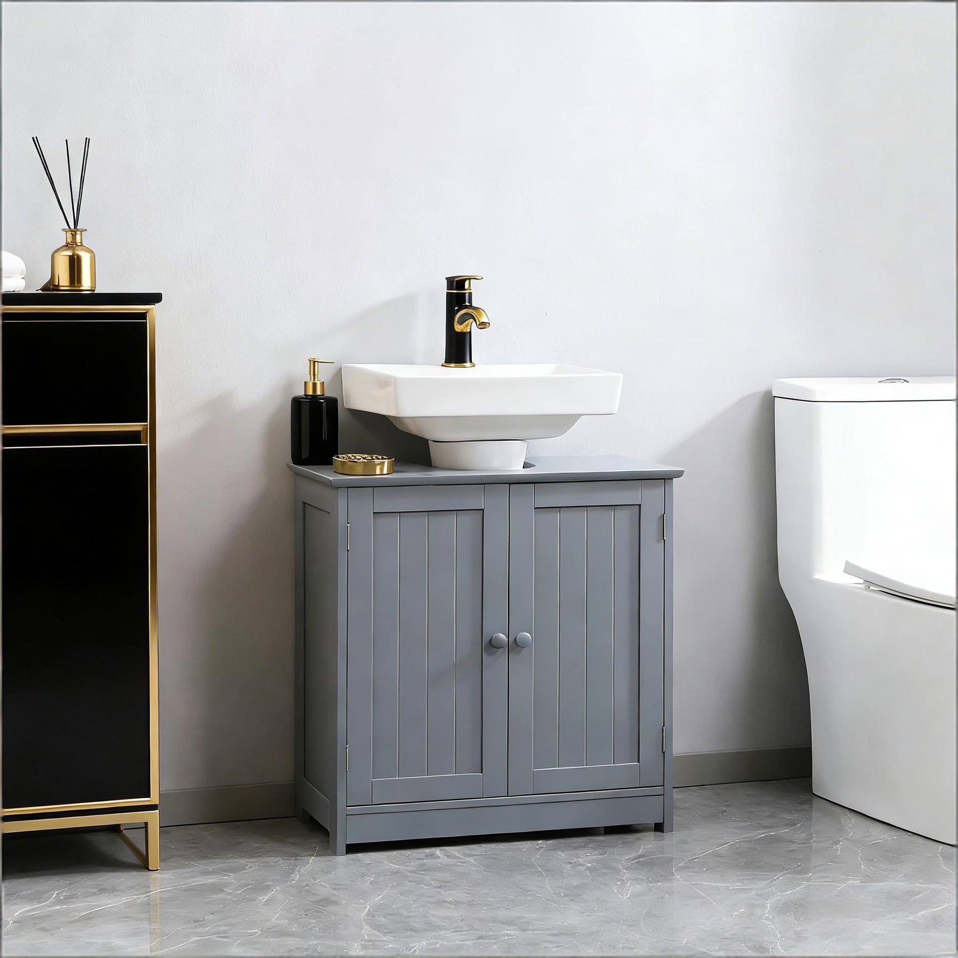 Modern Style Pedestal Sink Storage Cabinet,Bathroom Under Sink Cabinet