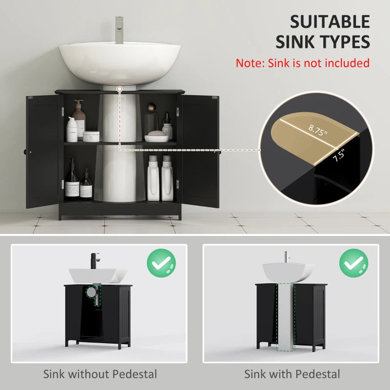 Modern Style Bathroom Under Sink Cabinet,Pedestal Sink Storage Cabinet