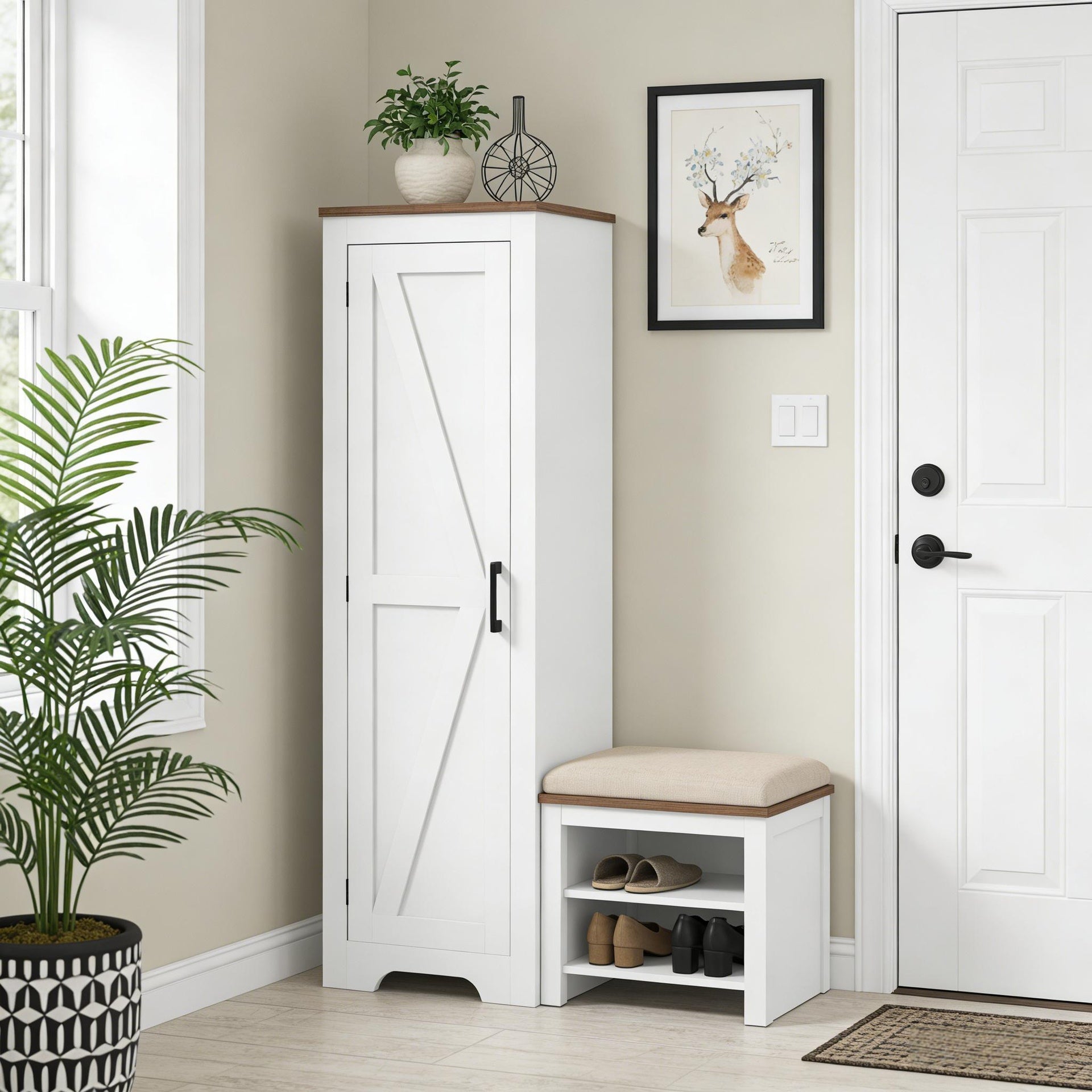 Living Room Floor Pantry Cabinet,Accent Cabinet,Freestanding Storage Cabinet